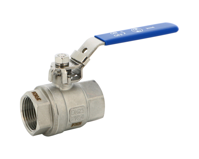 Stainless steel ball valve 7152 2 pce body BSP +decompression hole 1/4''